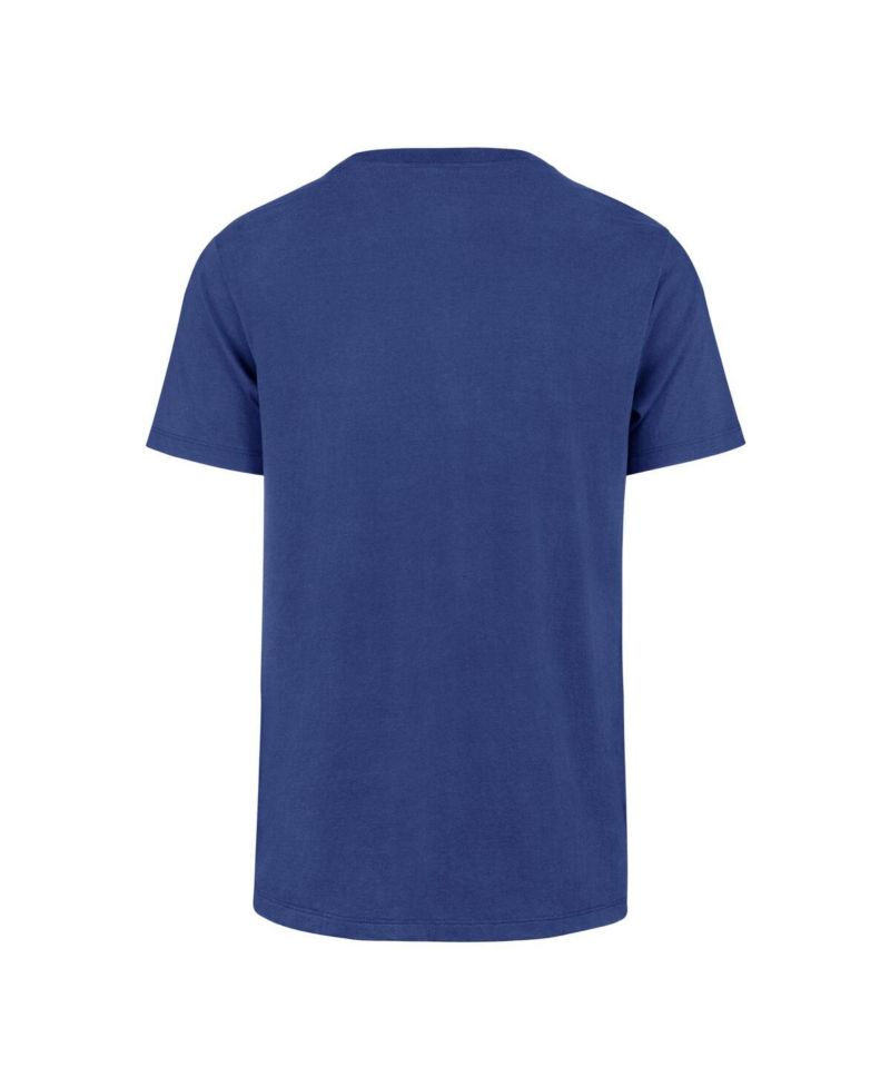 Men's Royal Denver Broncos Stripe Splash Franklin Throwback T-Shirt