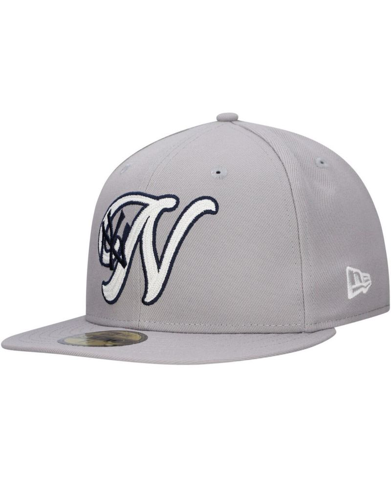 Men's Gray New York Yankees Duo Logo 2.0 59FIFTY Fitted Hat