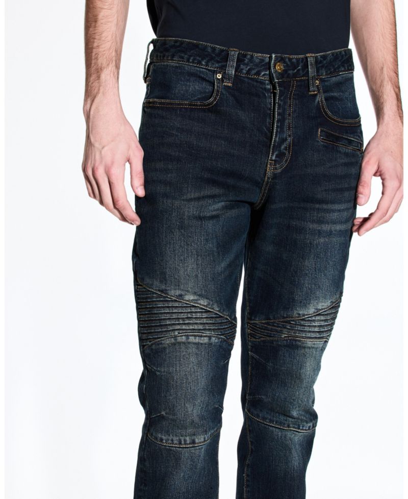 Men's Skinny Biker Denim Jeans
