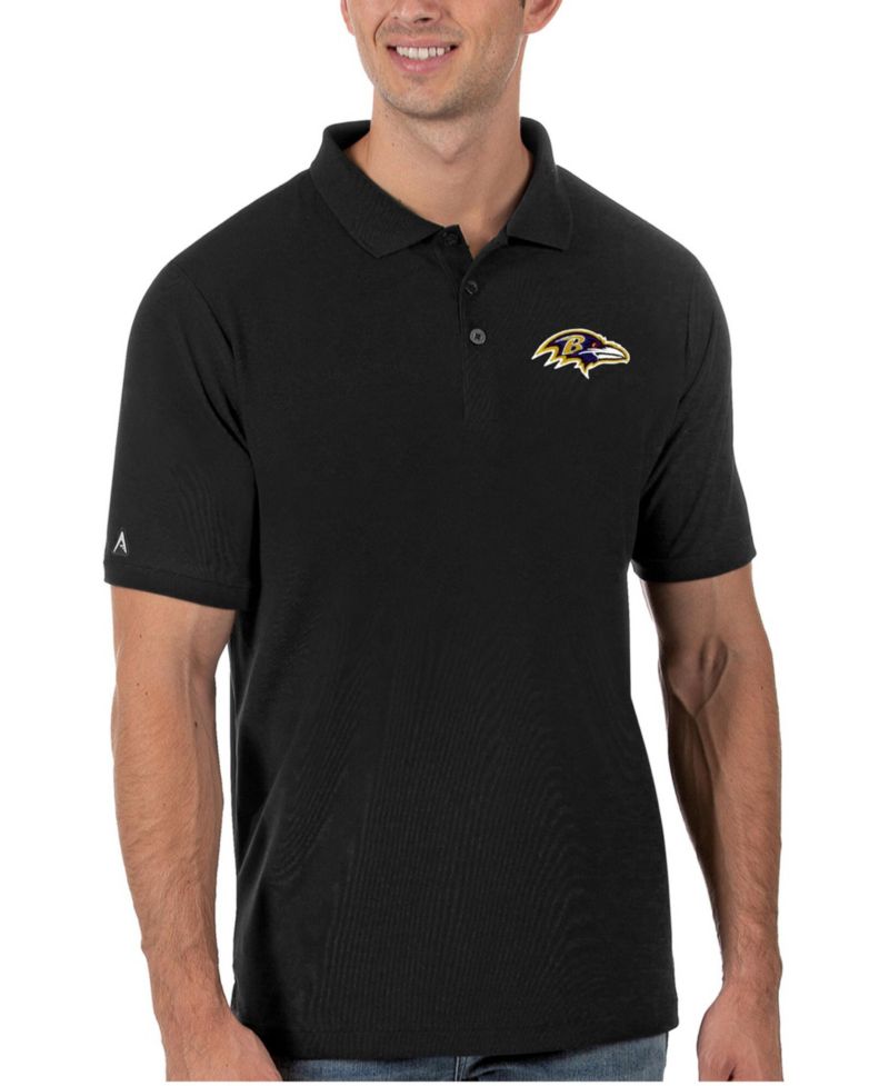 Men's Black Baltimore Ravens Legacy Pique Polo Shirt