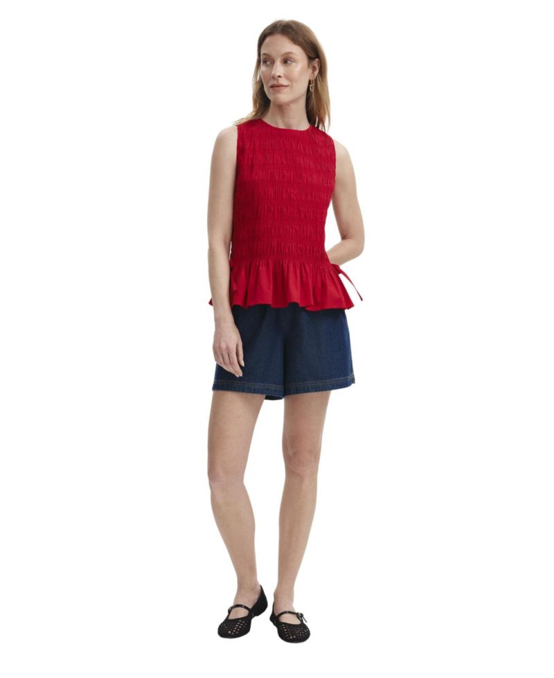 Women's Malani Shirred Peplum Top