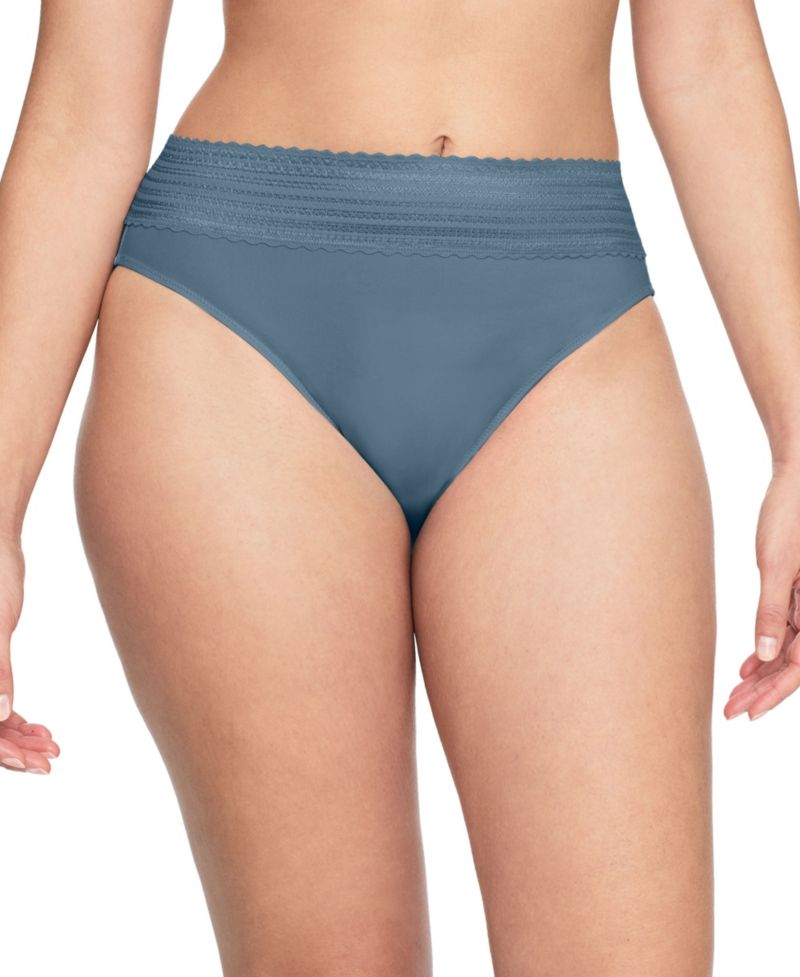 Women's No Pinching No Problems Dig-Free Comfort Waist with Lace Microfiber Hi-Cut 5109