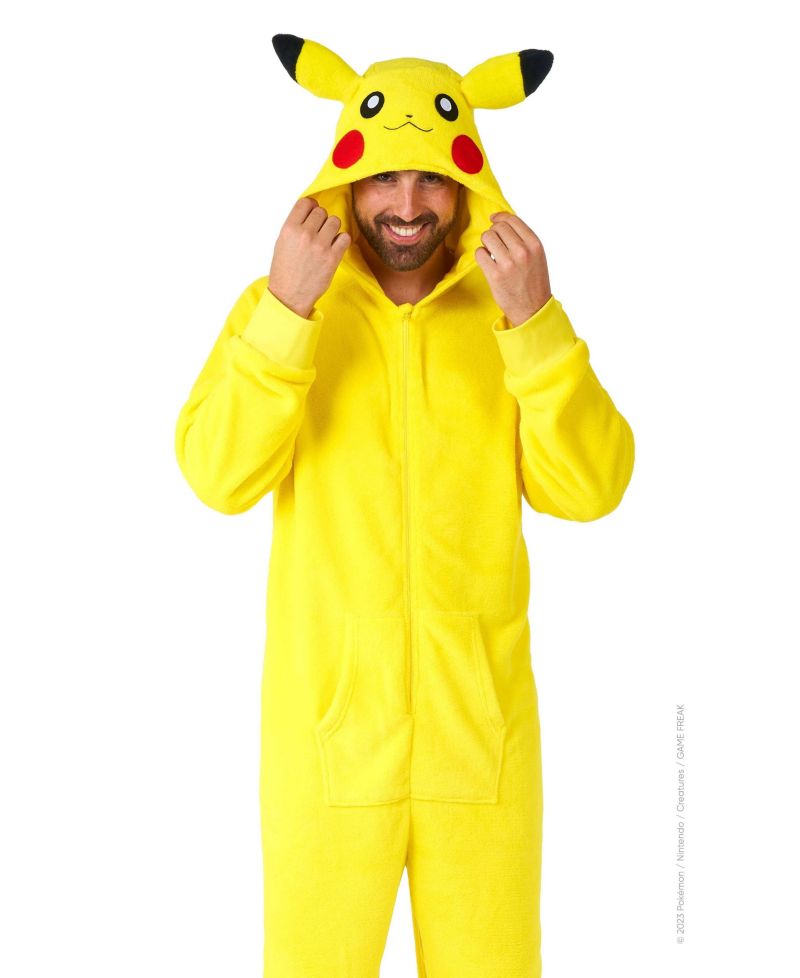 Men's Official Gengar Union Suit - PokEmon Body Suit for Adults - Purple