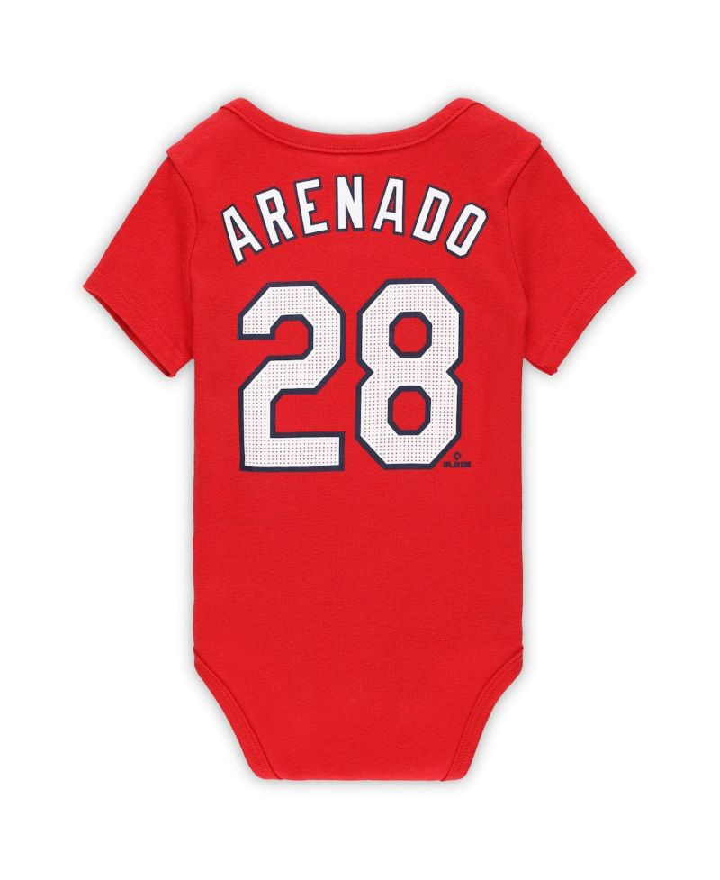Baby Boys and Girls Nolan Arenado Red St. Louis Cardinals Fuse Name & Number Bodysuit