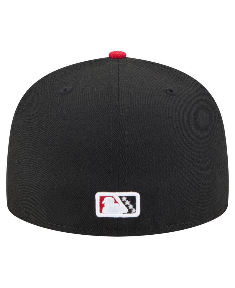 Men's Black/Red El Paso Chihuahuas Authentic Collection 59FIFTY Fitted Hat