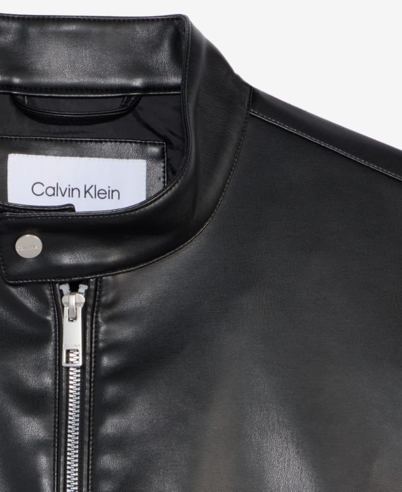 Men's Faux Leather Moto Jacket