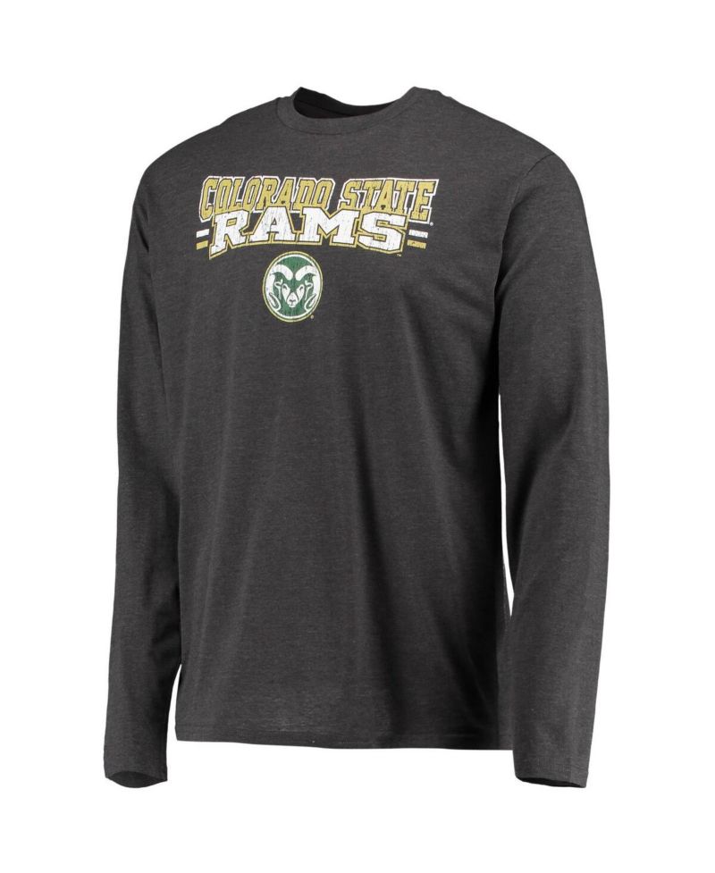 Men's Green, Heathered Charcoal Colorado State Rams Meter Long Sleeve T-shirt and Pants Sleep Set