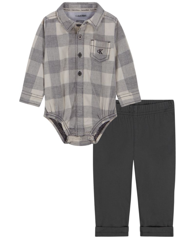 Baby Boys' Long-Sleeve Corduroy Shirt and Pant, 2-Piece Set