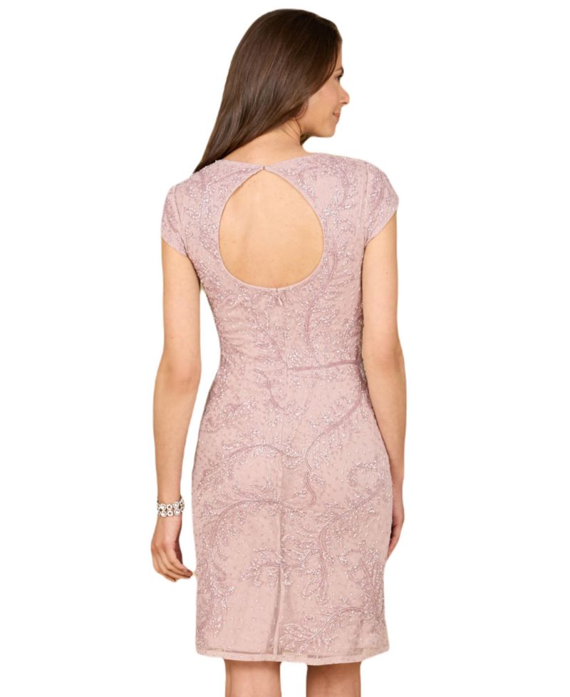 Women's Cap Sleeve Cocktail Gown - OUTLET
