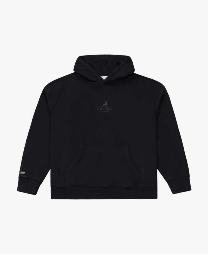 Men's Black Alabama Crimson Tide Monochrome Icon Fleece Hoodie