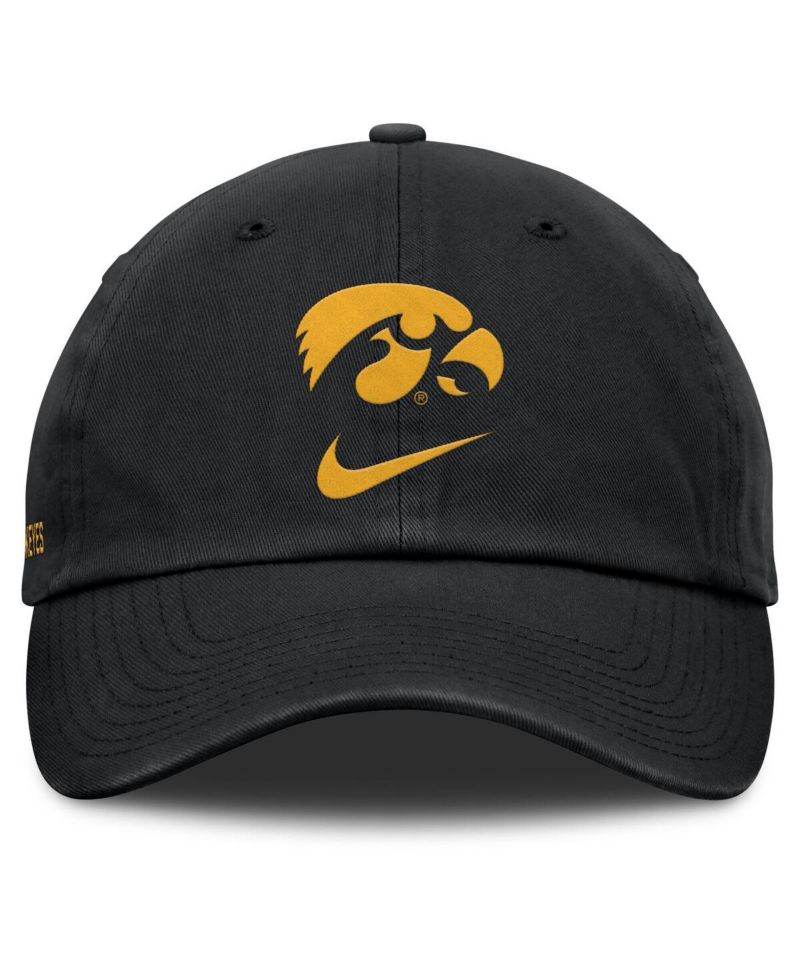 Men's Black Iowa Hawkeyes Primetime Club Adjustable Hat