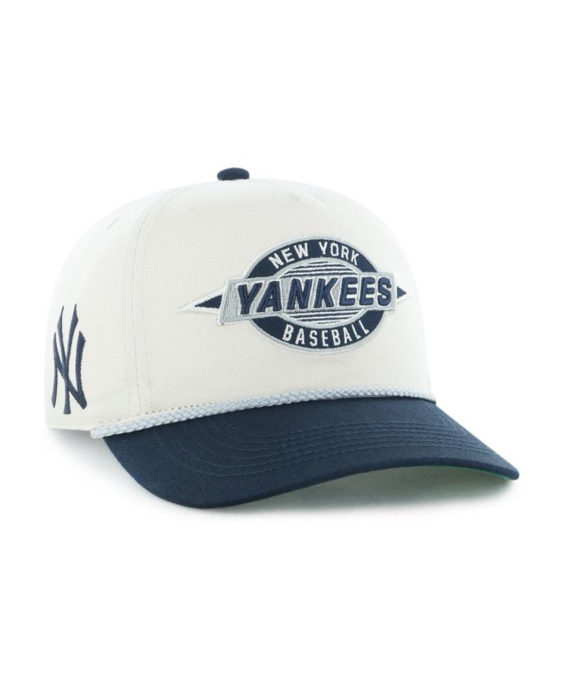 Men's Natural/Navy New York Yankees Frame Out Hitch Adjustable Hat