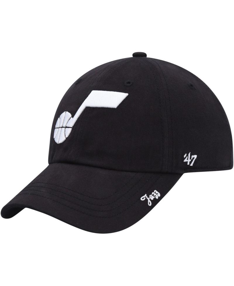 Women's Black Utah Jazz Miata Clean Up Adjustable Hat