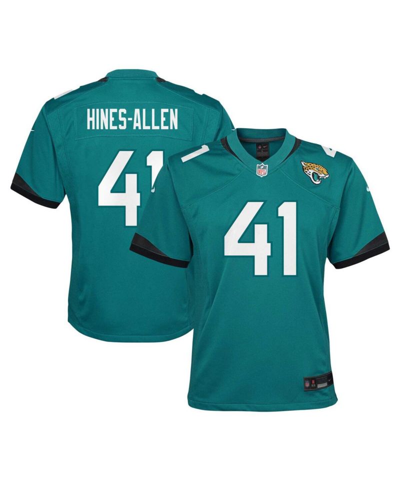 Big Boys and Girls Josh Hines-Allen Teal Jacksonville Jaguars Team Game Jersey