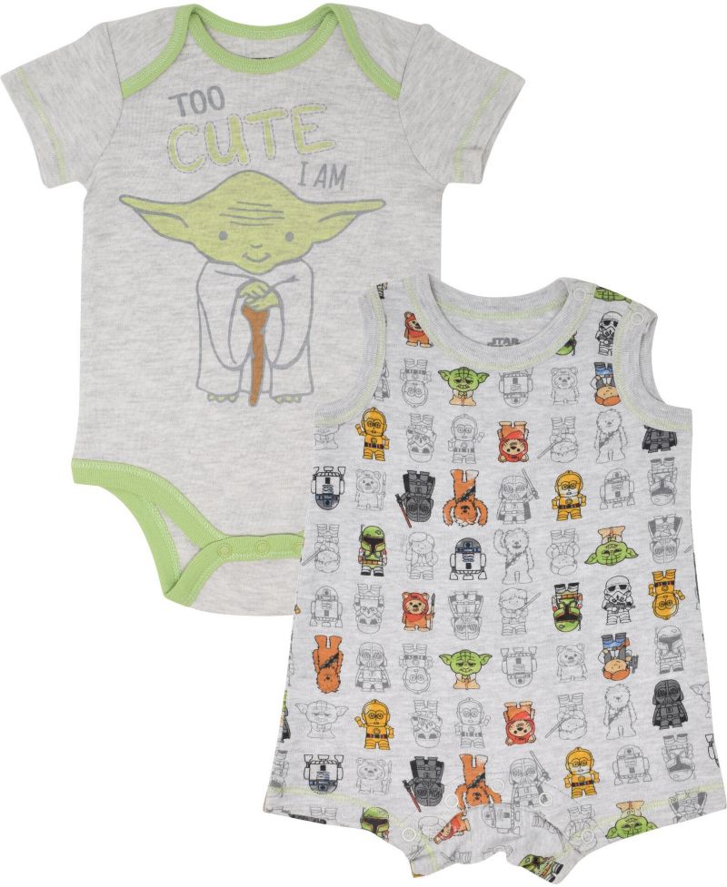Baby Boys Yoda Bodysuit and Romper