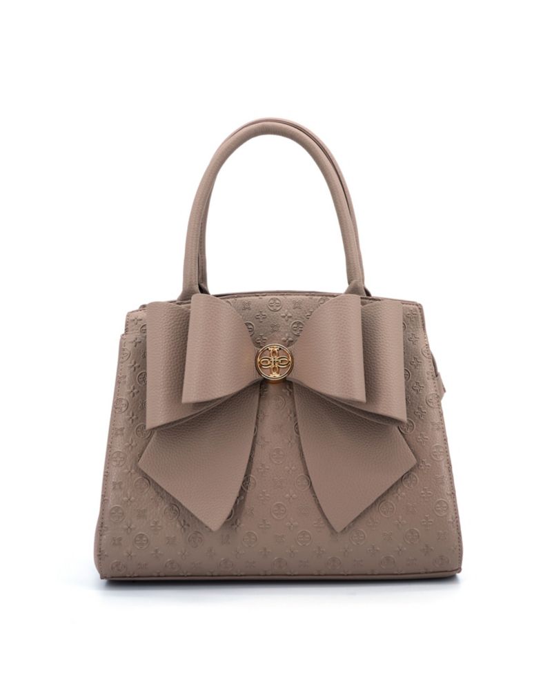 Royal Cross-Elegance Bow Medium Satchel Bag