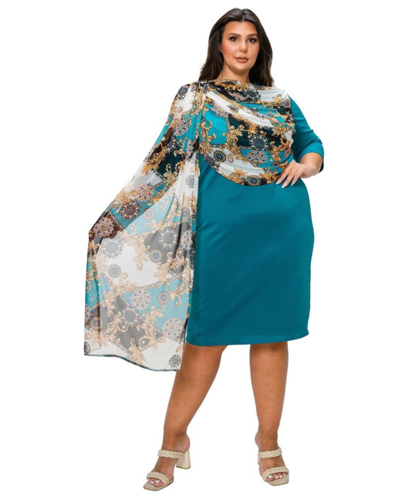 Plus Size Gia Cape Dress
