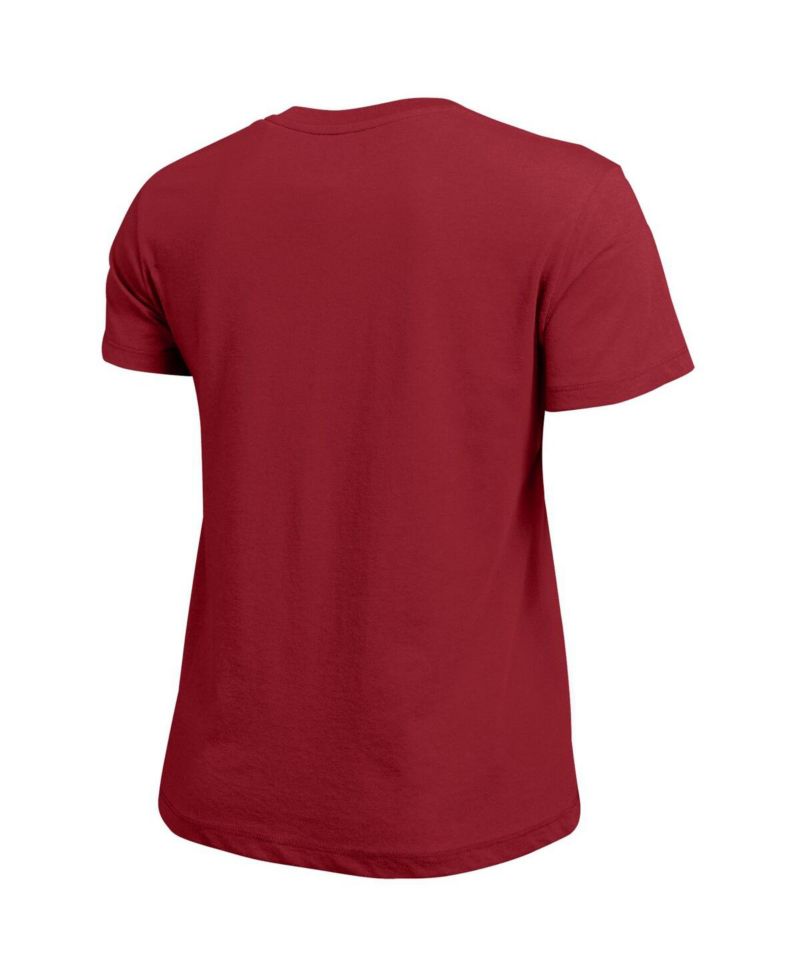 Women's Crimson Oklahoma Sooners Arched Over Logo T-Shirt