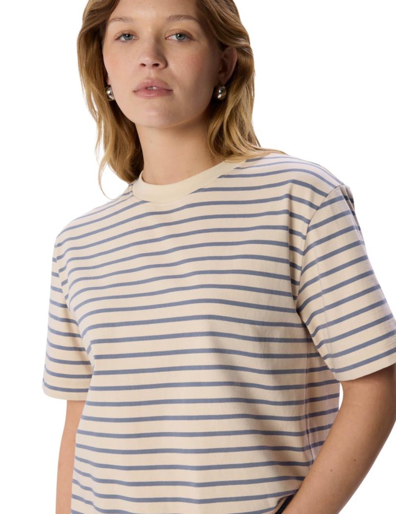 Women's Stripe Crewneck Cotton T-Shirt
