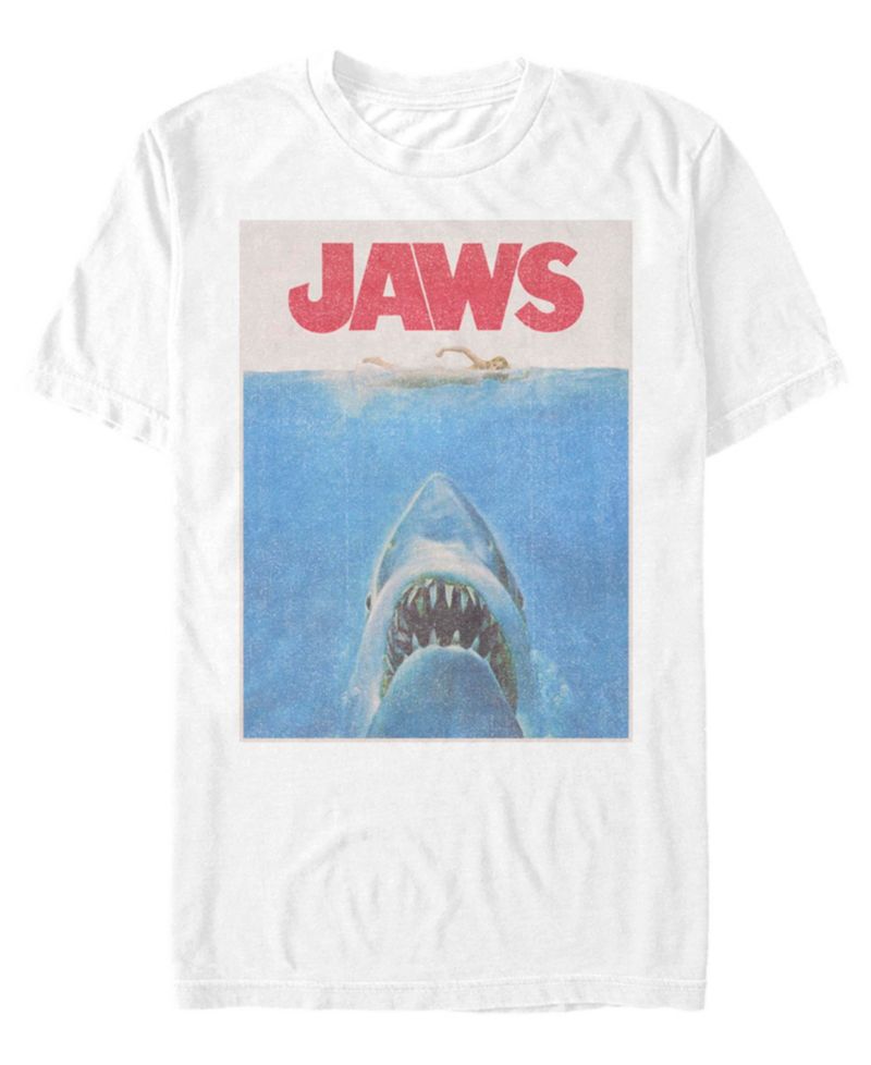 Men's Retro Jaws Poster Short Sleeve T-Shirt