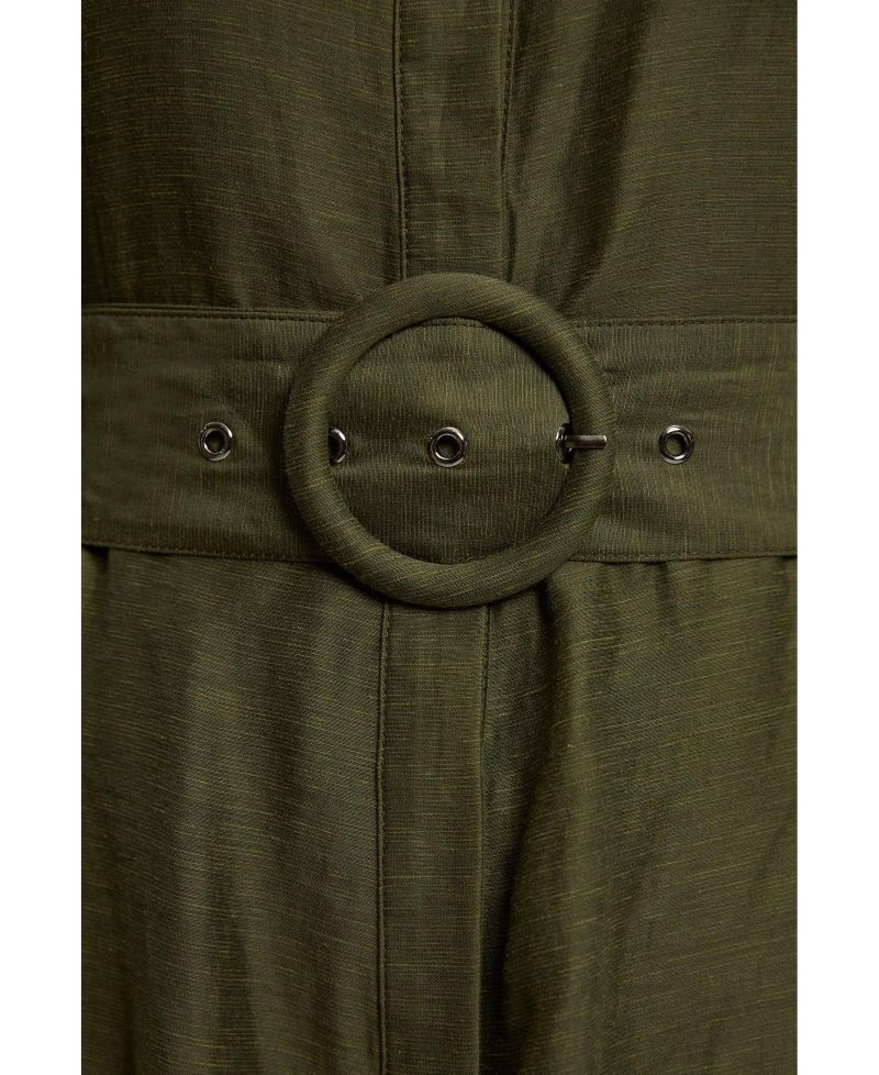 Women's Organdie Midi Shirt Dress