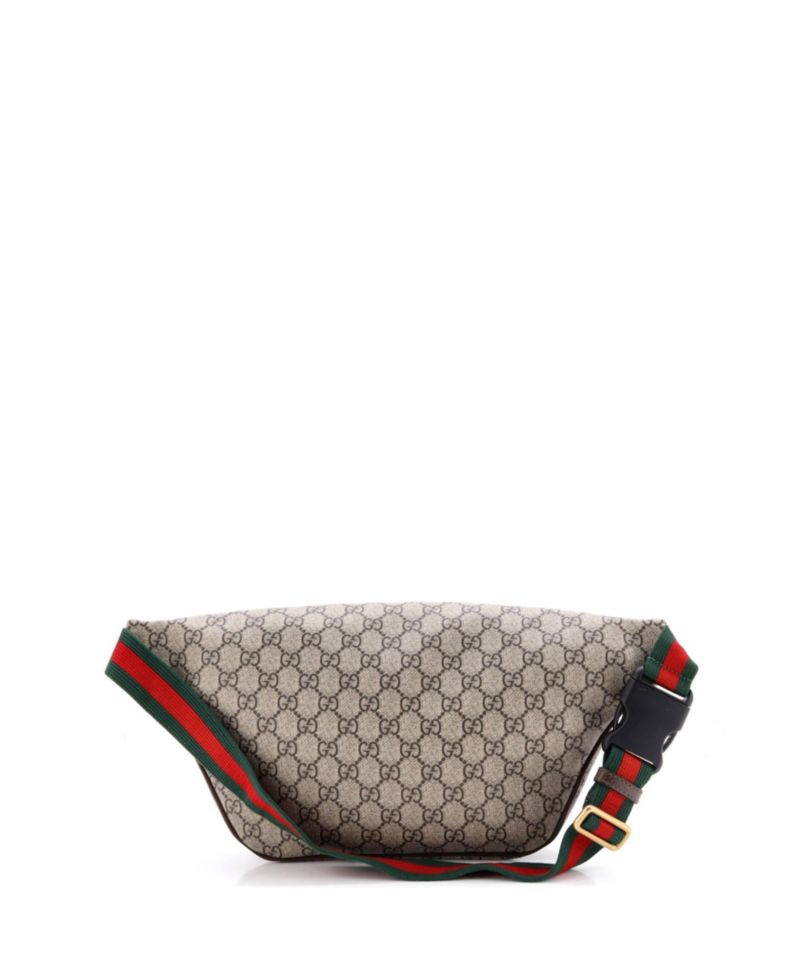 Courrier Zip Belt Bag GG Coated Canvas with Applique
