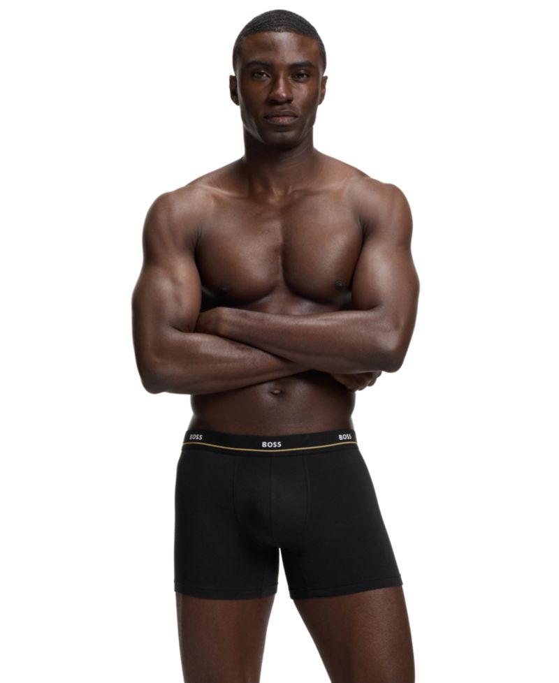 Men's 5-Pack Essential Stretch Cotton Boxer Briefs