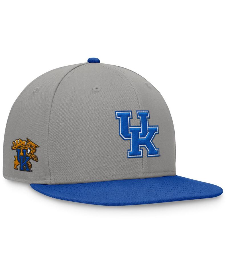 Men's Gray/Royal Kentucky Wildcats Rally Two-Tone Fitted Hat