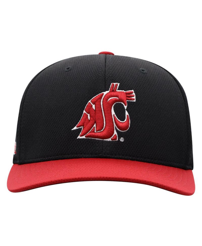 Men's Black Washington State Cougars Reflex Fitted Hat