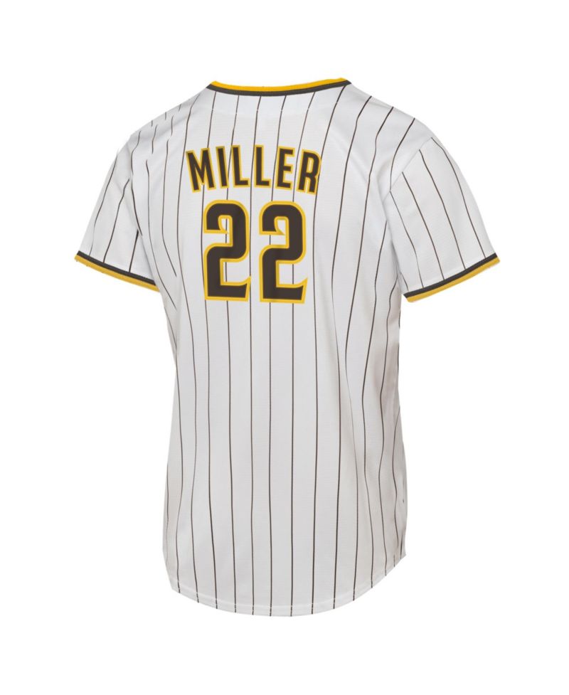 Big Boys and Girls Mason Miller White San Diego Padres Home Replica Jersey
