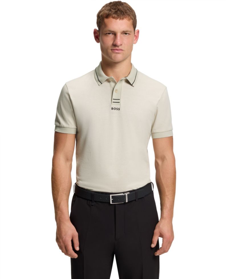 Men's Cotton Piqu&eacute; Slim-Fit Polo Shirt