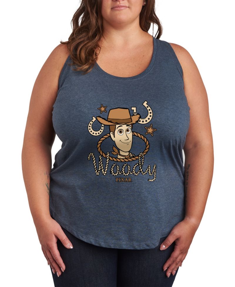 Plus Size Toy Story 5 Cowboy Woody Racerback Sleeveless Tank Top