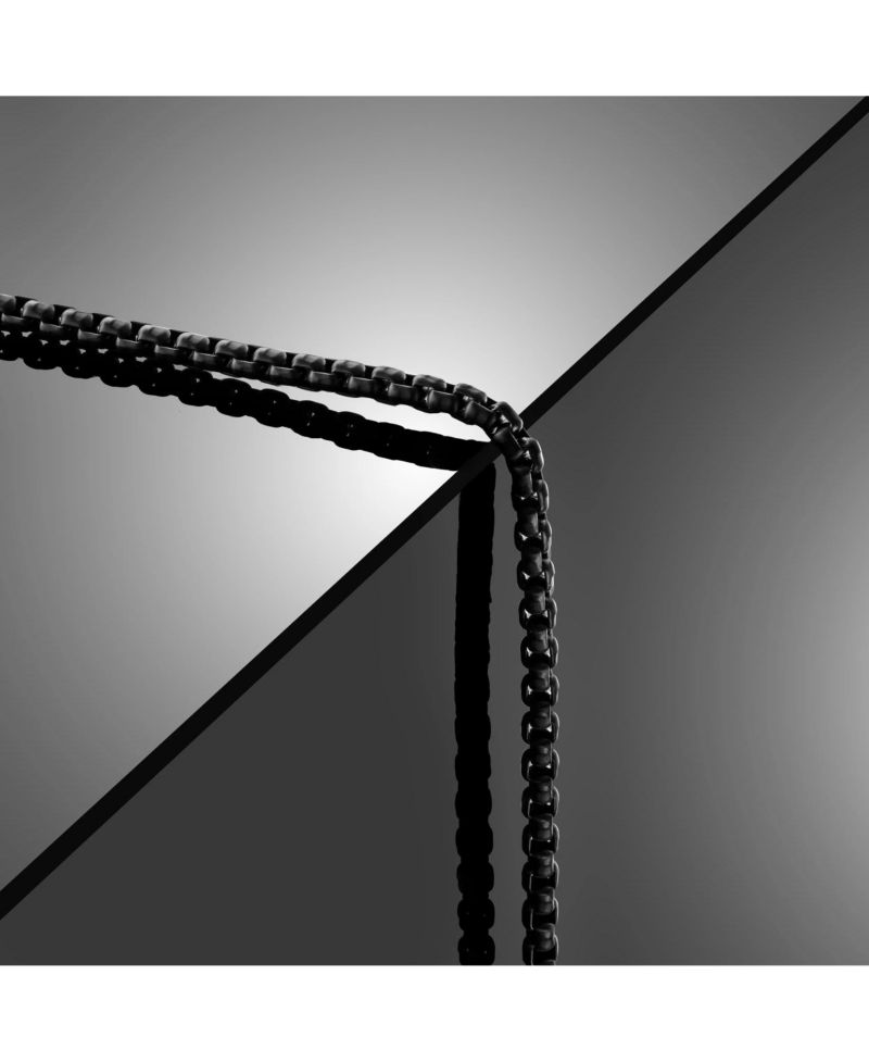 Men's Box Chain Necklace, 14K Gold Plated