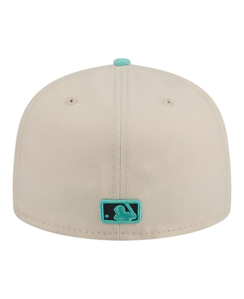 Men's Light Beige/Turquoise New York Mets Two-Tone Color Pack 59FIFTY Fitted Hat