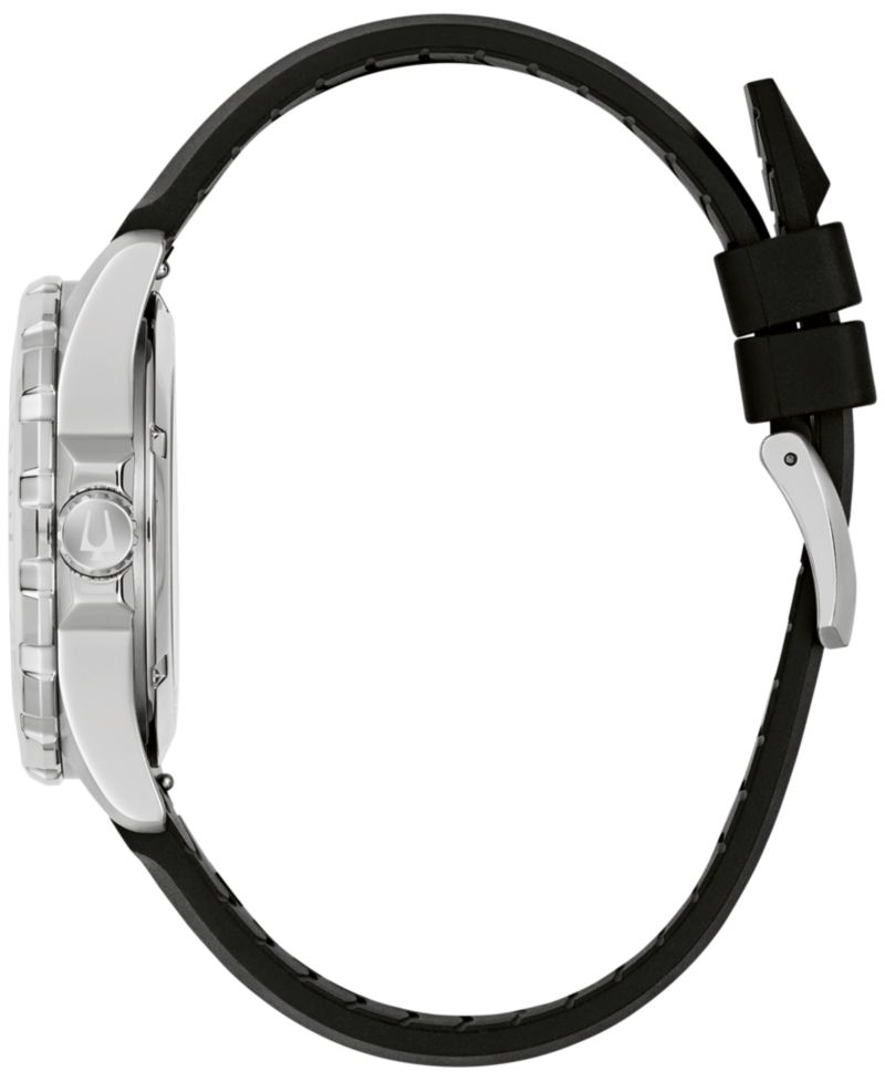 Men's Marine Star Series B Automatic Black Silicone Rubber Watch 45mm