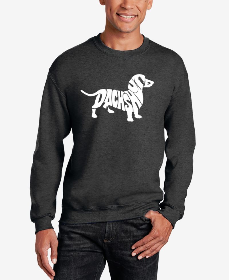 Men's Word Art Crewneck Dachshund Sweatshirt