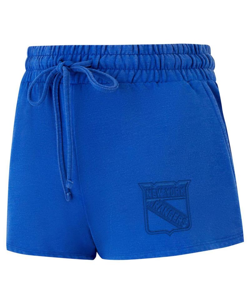Women's Blue New York Rangers Volley Fleece Shorts