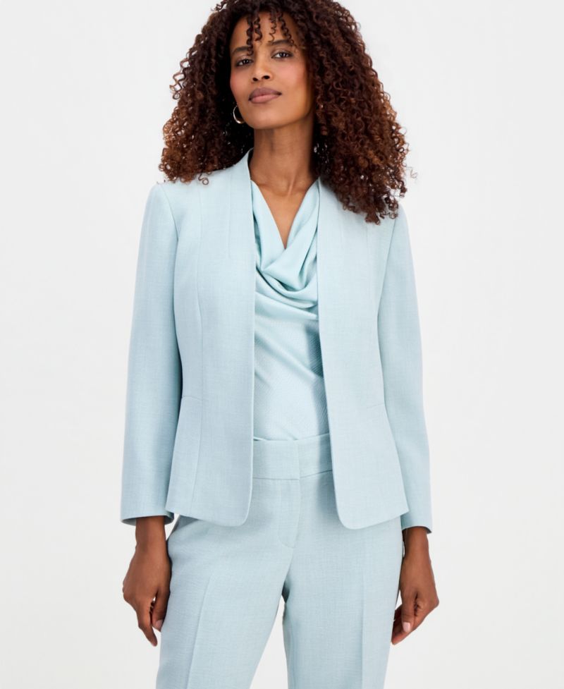Women's Collarless Open-Front Blazer
