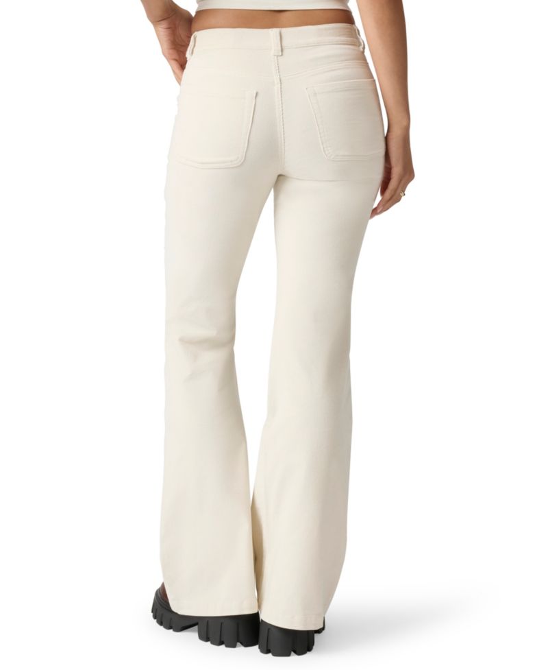 Juniors' High-Waist Flare Corduroy Pants