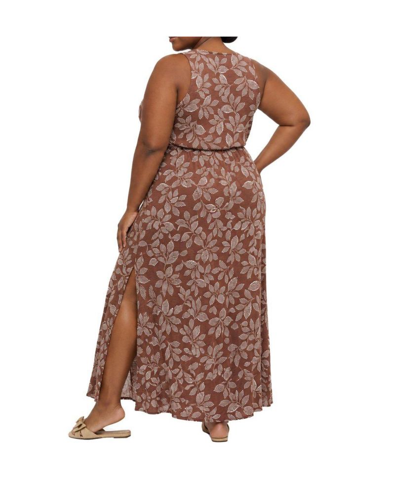 Plus Size Belle Isle Cinched-Waist Maxi Sundress
