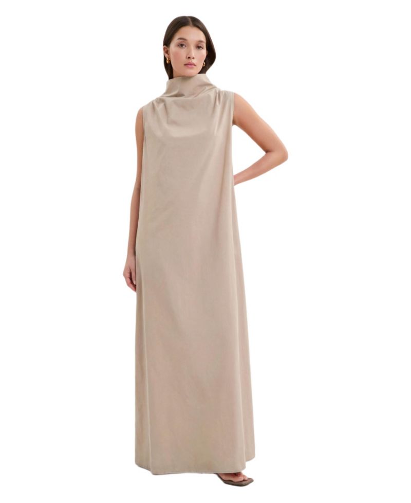 Women's Minna Sleeveless Mock-Neck Maxi Dress