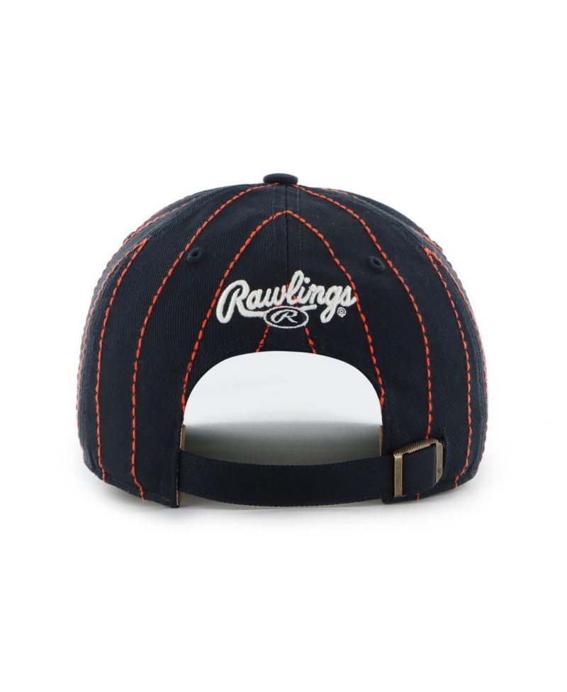 Men's x Rawlings Navy Detroit Tigers Pinstripe Hitch Adjustable Hat