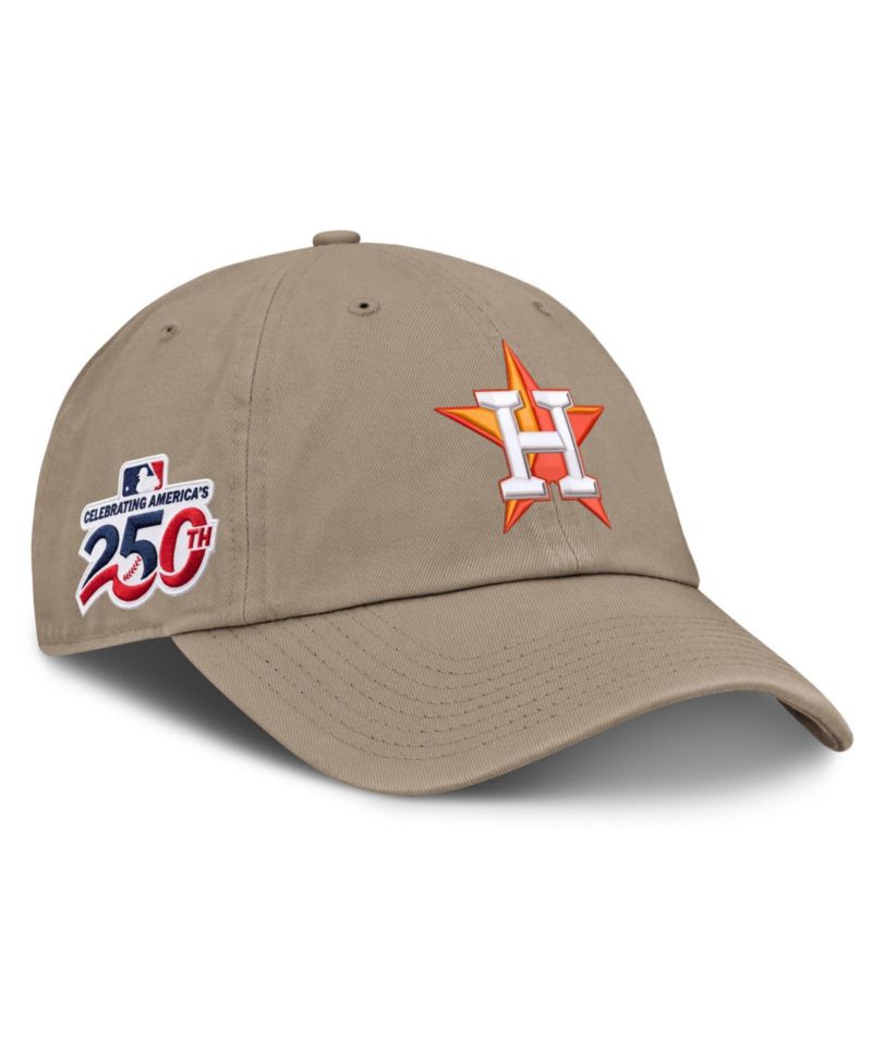 Men's Khaki Houston Astros Celebrating America's 250th Club Adjustable Hat