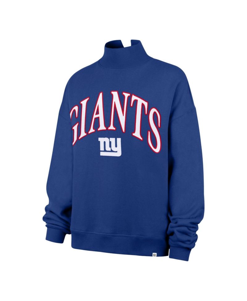 Women's New York Giants Oversized Dropped-Shoulder Vantage Mock Neck Sweatshirt