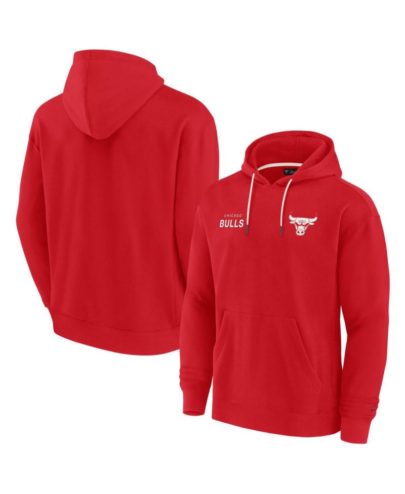Men's and Women's Red Chicago Bulls Elements Super Soft Fleece Pullover Hoodie