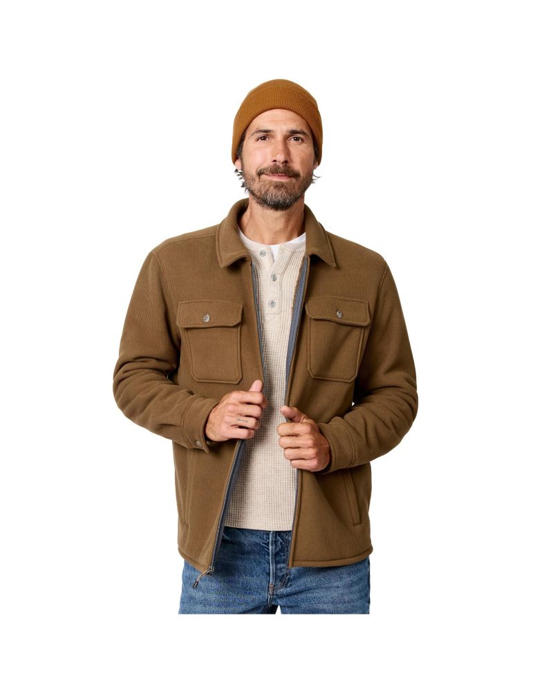 Men's Chill Out Corded-Fleece Full-Zip Sherpa-Lined Shirt Jacket