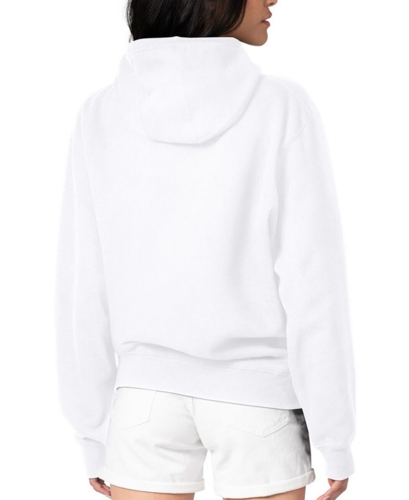 Women's White San Diego Padres Metallic Drop Fleece Hoodie