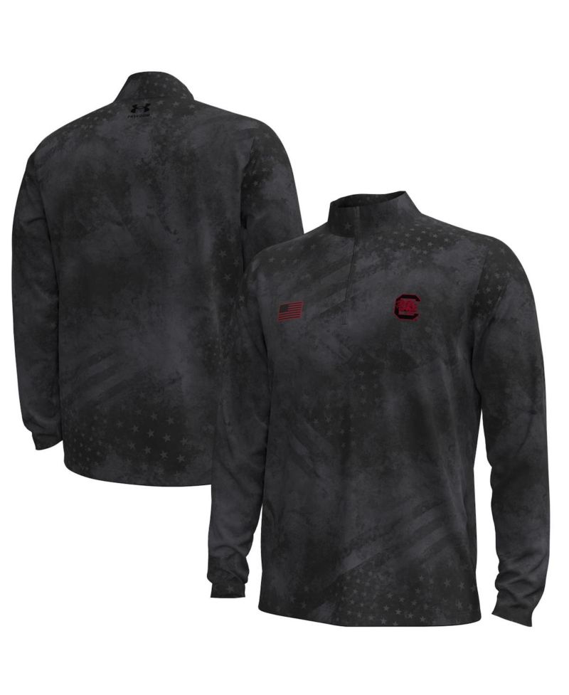 Men's Black South Carolina Gamecocks Freedom Collection ArmorFuse Half-Zip Sweatshirt