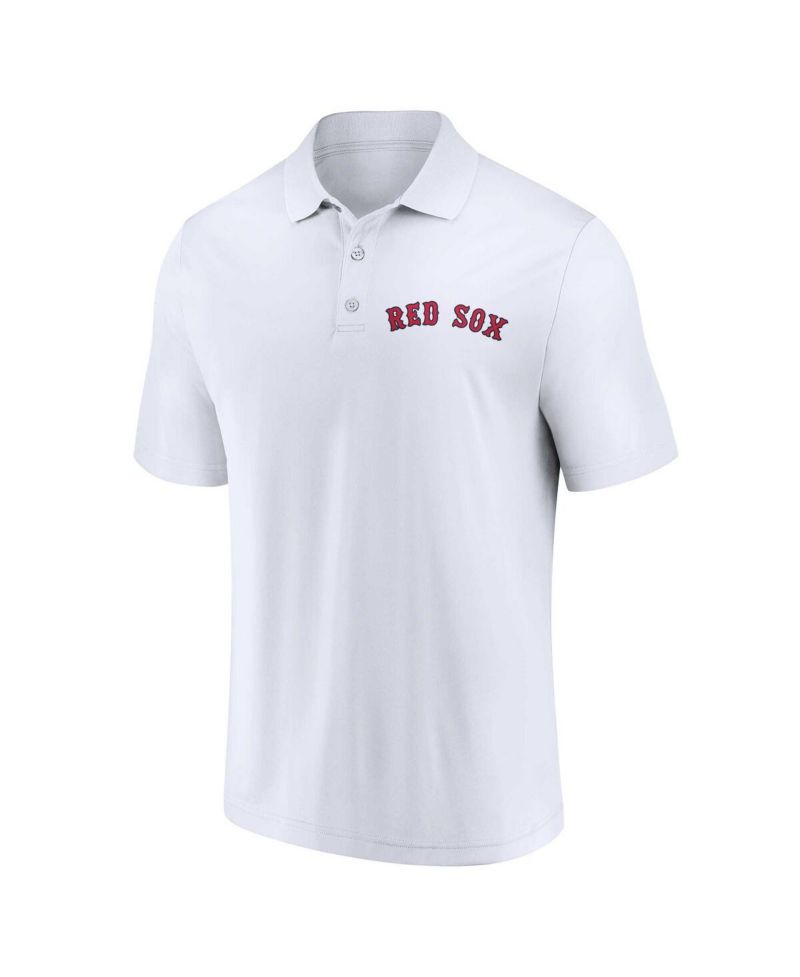 Men's Navy, White Boston Red Sox Two-Pack Logo Lockup Polo Shirt Set