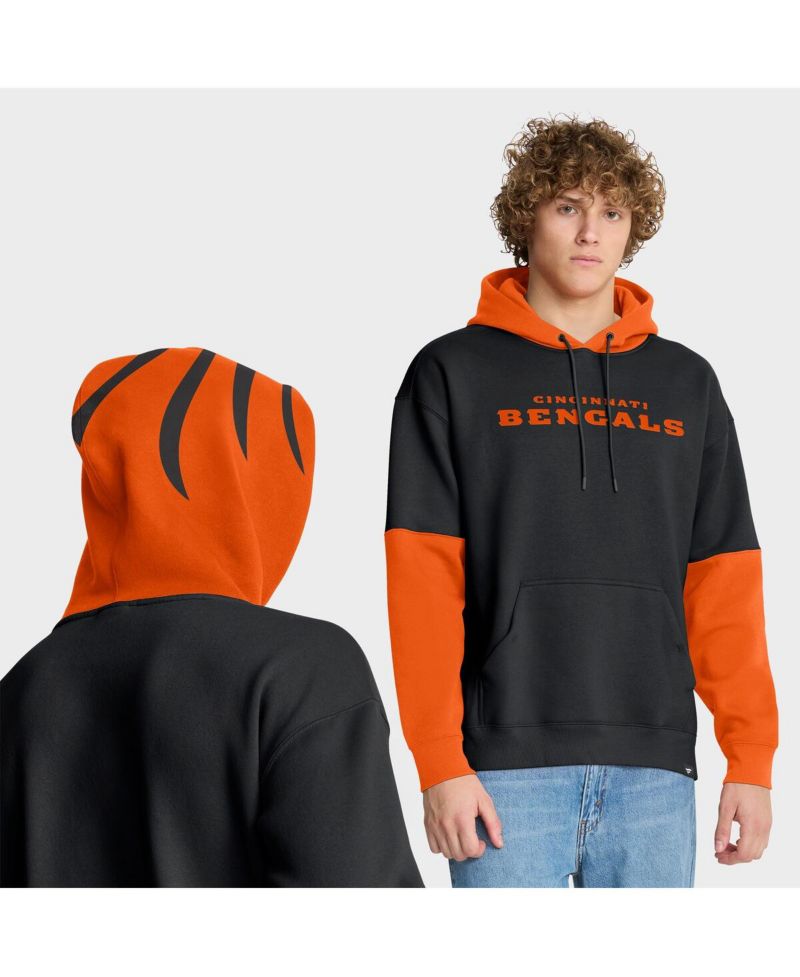 Men's Black Cincinnati Bengals Helmet Pullover Hoodie